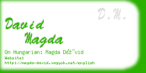 david magda business card